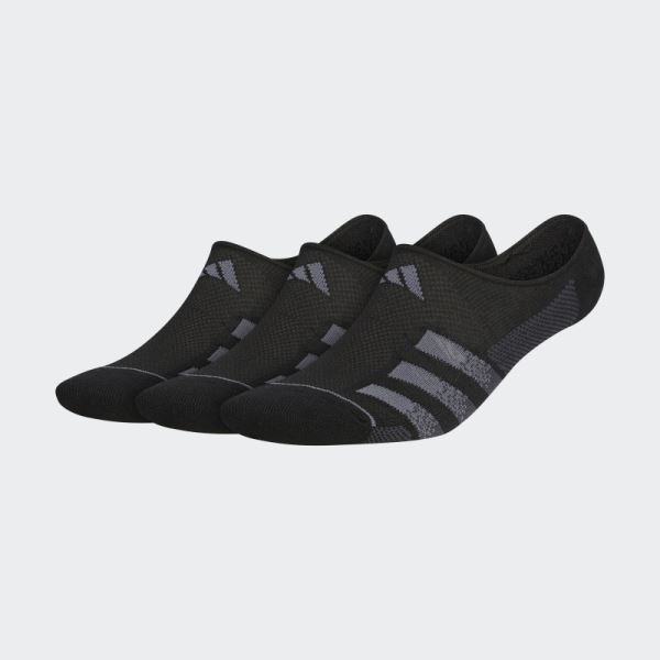 Superlite Stripe Super-No-Show Socks 3 Pairs Adidas Black