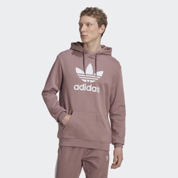 Purple Adidas Adicolor Classics Trefoil Hoodie