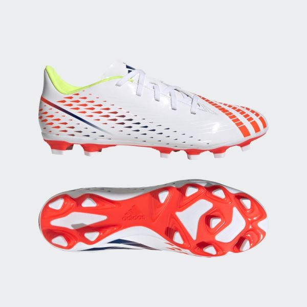 White Predator Edge.4 Flexible Ground Soccer Cleats Adidas