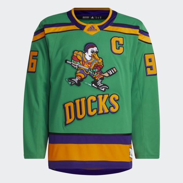 Green Adidas Mighty Ducks Conway Authentic Jersey