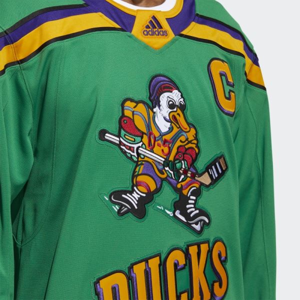 Green Adidas Mighty Ducks Conway Authentic Jersey