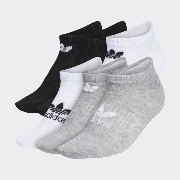 Grey Classic Superlite No-Show Socks 6 Pairs Adidas