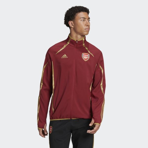 Adidas Arsenal Teamgeist Woven Jacket Noble Maroon