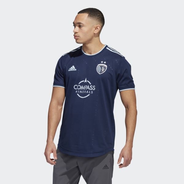 Sporting Kansas City 22/23 Away Authentic Jersey Adidas Night Indigo