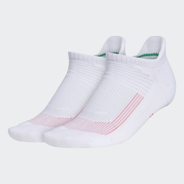 Adidas White Superlite Ultraboost Tabbed No-Show Socks 2 Pairs