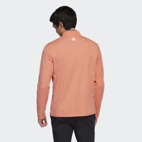 Adidas 3-Stripes Quarter-Zip Pullover Coral Mel