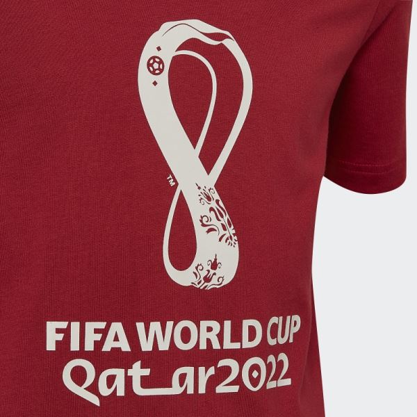 FIFA World Cup 2022 Official Emblem Tee Maroon Adidas