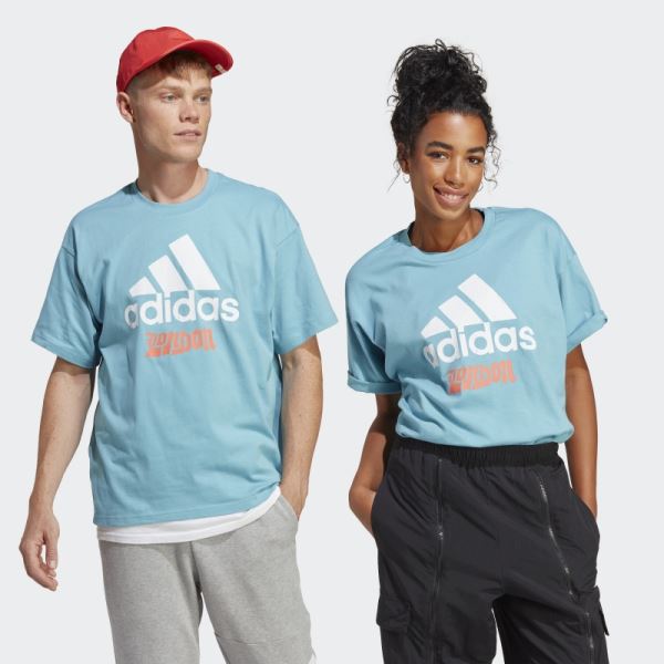 Blue Adidas Graphic T-Shirt