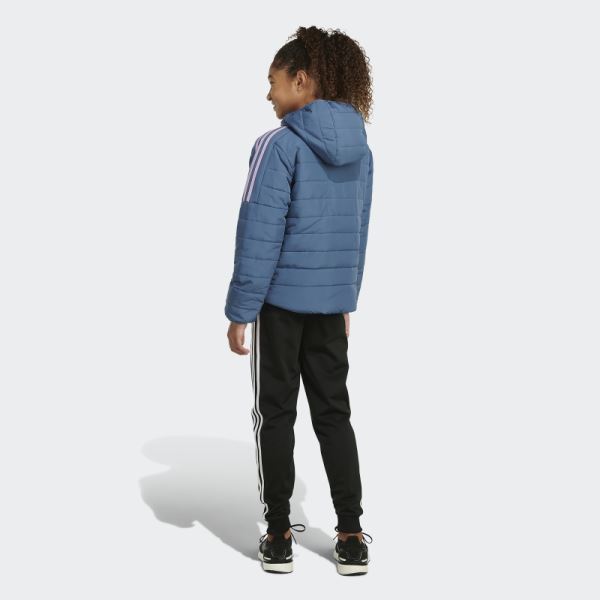 Cozy 3-Stripes Puffer Jacket Steel Adidas