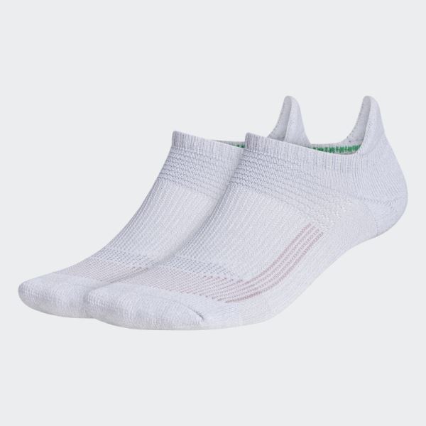 Adidas Running Superlite Tabbed No-Show Socks 2 Pairs Light Grey