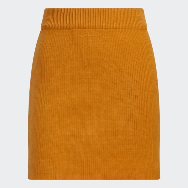 Adidas Focus Orange Ribbed Skirt