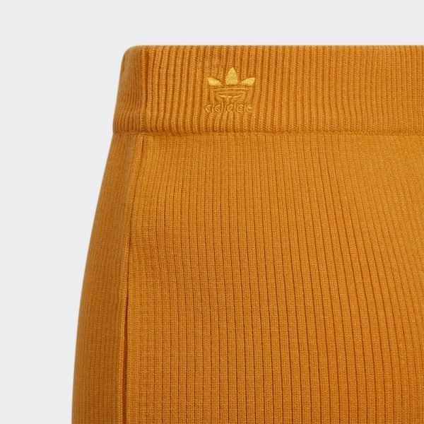 Adidas Focus Orange Ribbed Skirt