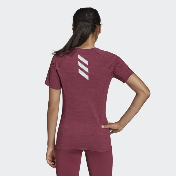 Crimson OWN THE RUN TEE Adidas