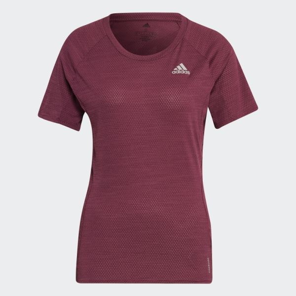 Crimson OWN THE RUN TEE Adidas