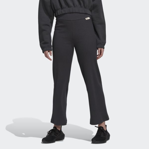 Studio Lounge Ribbed Pants Adidas Carbon