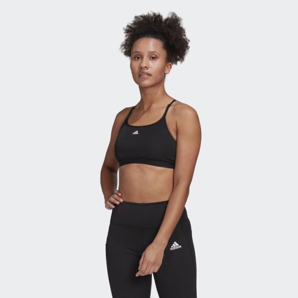 Black Aeroreact Training Light-Support Bra Adidas