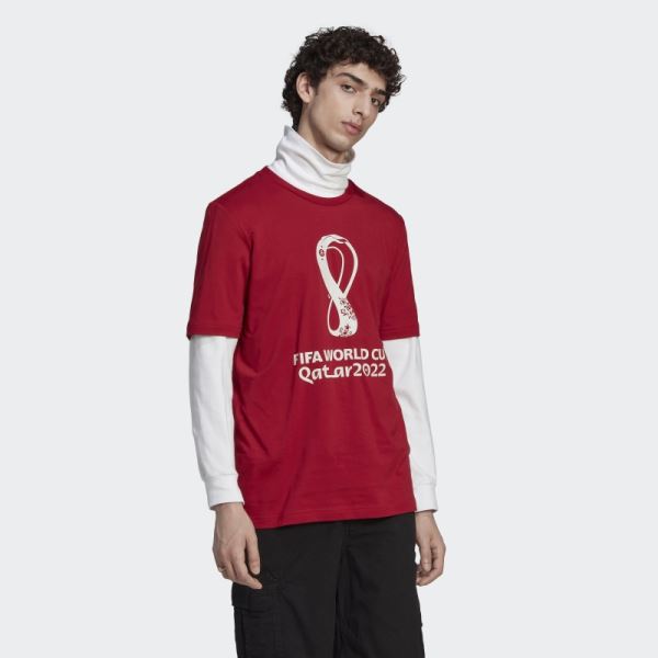 Maroon Adidas FIFA World Cup 2022 Graphic Tee