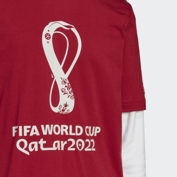 Maroon Adidas FIFA World Cup 2022 Graphic Tee