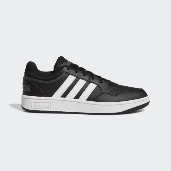 Black Adidas Hoops 3.0 Low Classic Vintage Shoes