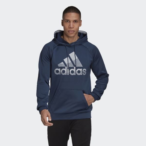 Adidas AEROREADY Game and Go Big Logo Hoodie Navy