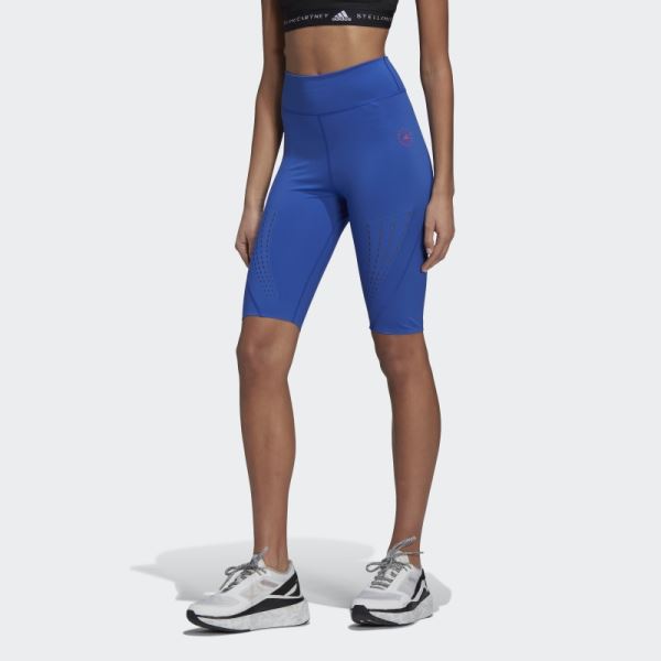 Bold Blue Adidas by Stella McCartney TruePurpose Training Cycling Tights Hot