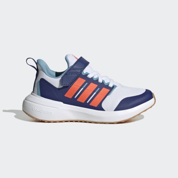 Adidas White FortaRun 2.0 Cloudfoam Elastic Lace Top Strap Shoes