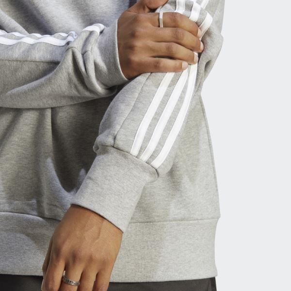 Essentials French Terry 3-Stripes Sweatshirt Medium Grey Adidas