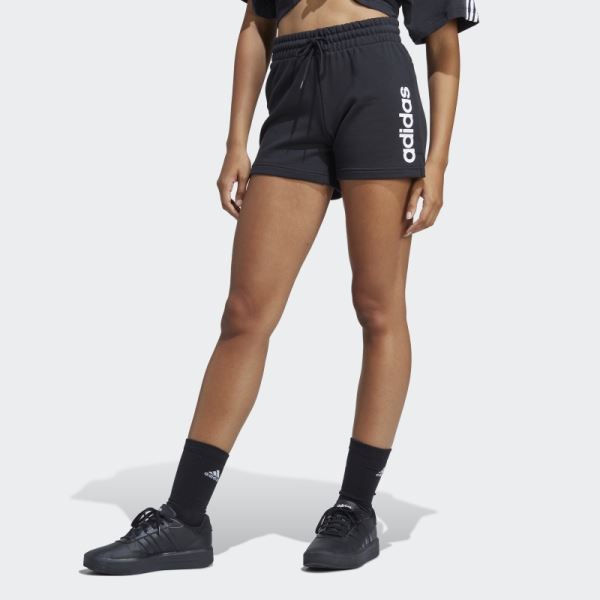 Adidas Essentials Linear French Terry Shorts White Fashion