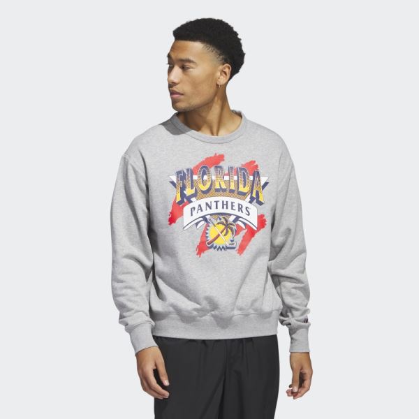 Adidas Medium Grey Panthers Vintage Crew Sweatshirt