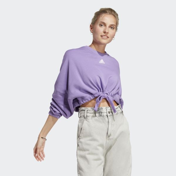 Adidas Violet Dance Crop Versatile Sweatshirt