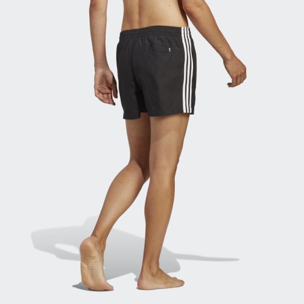 Adidas Originals Adicolor 3-Stripes Short Length Swim Shorts Black