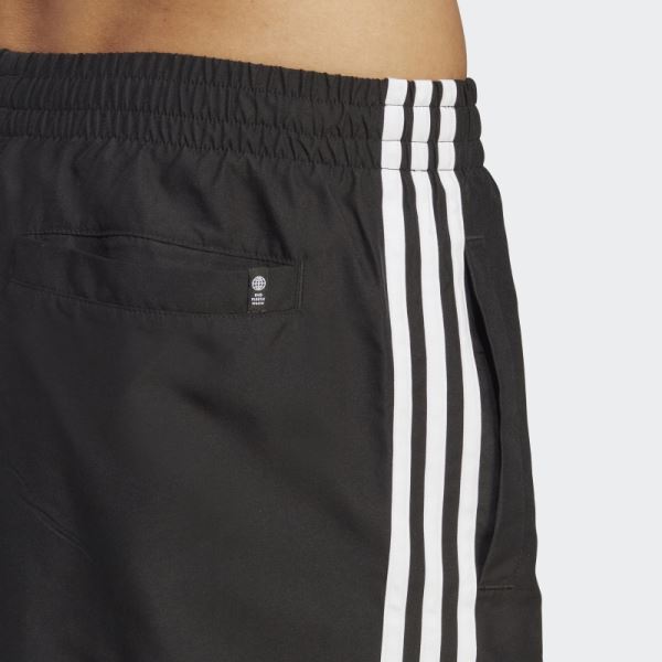 Adidas Originals Adicolor 3-Stripes Short Length Swim Shorts Black