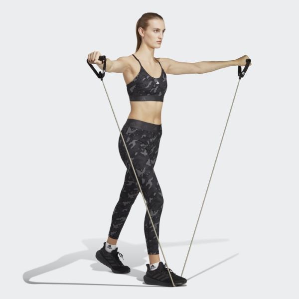 Grey Aeroreact Training Light-Support Techfit Bra Adidas