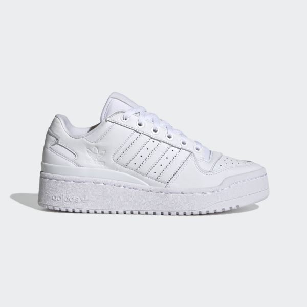 White Adidas Forum Bold Stripes Shoes