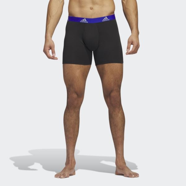 Stretch Cotton Boxer Briefs 3 Pairs Black Adidas Fashion