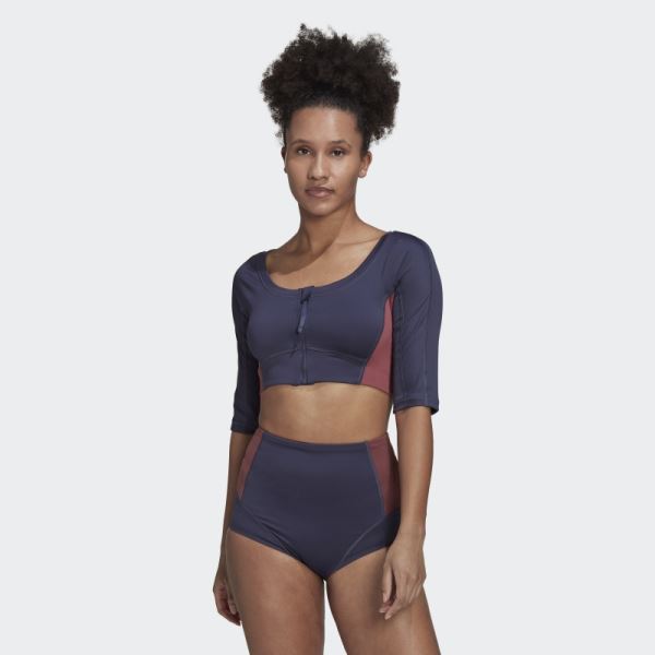 Navy Adidas Yoga Top