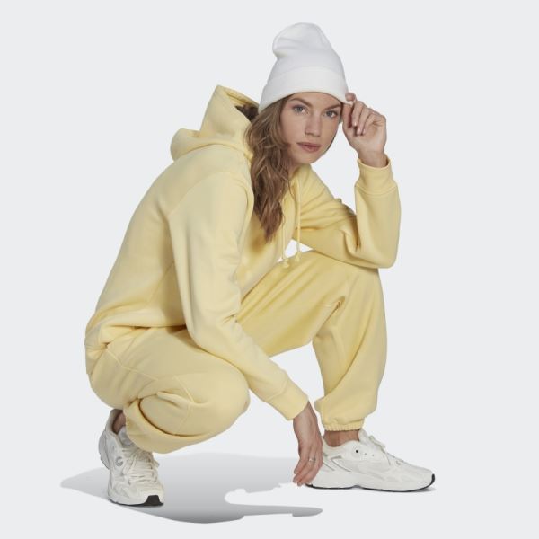 Yellow Adidas Essentials Fleece Joggers