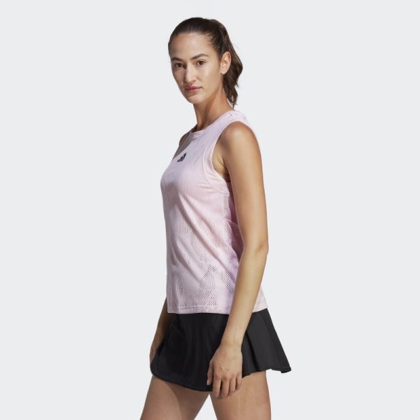 Adidas Pink Melbourne Tennis Match Tank Top