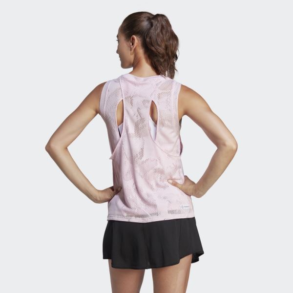 Adidas Pink Melbourne Tennis Match Tank Top