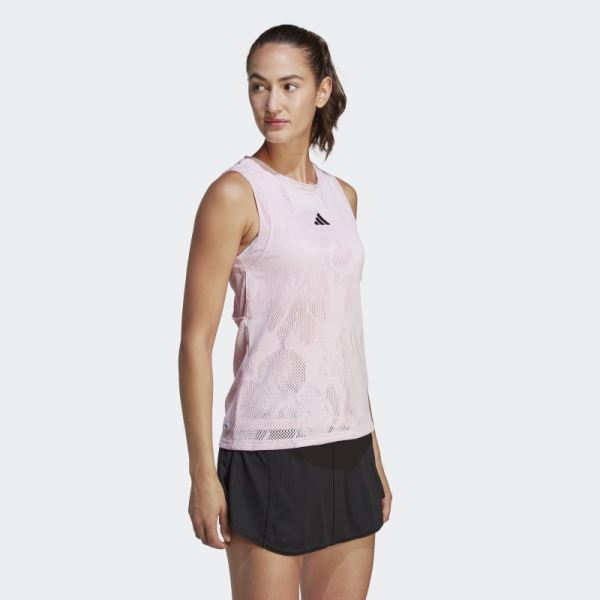 Adidas Pink Melbourne Tennis Match Tank Top