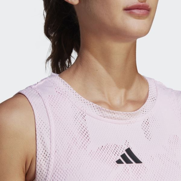 Adidas Pink Melbourne Tennis Match Tank Top