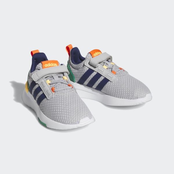 Adidas Grey Racer TR21 Lifestyle Running Elastic Lace and Top Strap Shoes