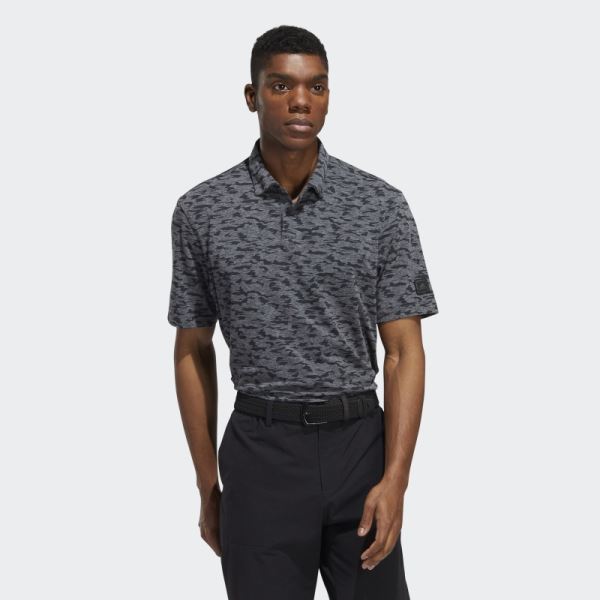 Adidas Go-To Camo-Print Polo Shirt Black