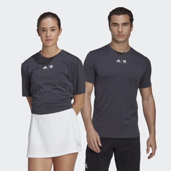 Carbon Adidas Tennis New York Graphic Tee