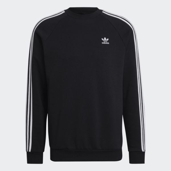 Adidas Adicolor Classics 3-Stripes Crew Sweatshirt Black