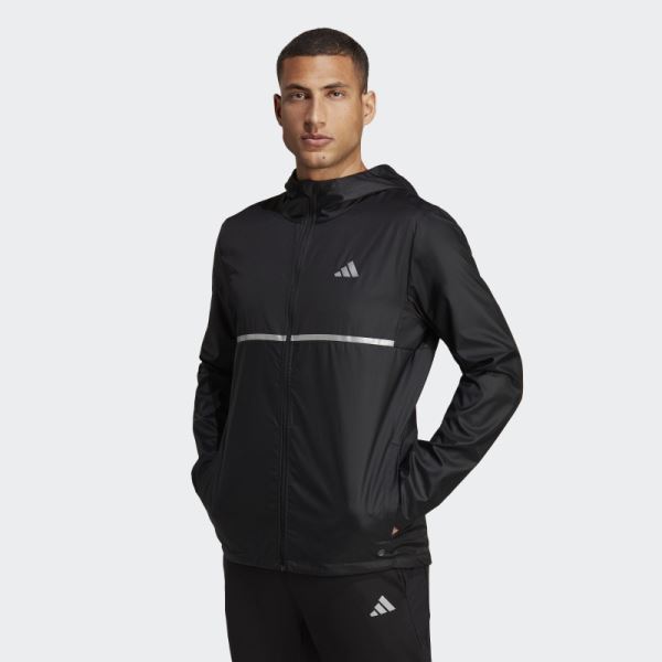 Black Own the Run Jacket Adidas