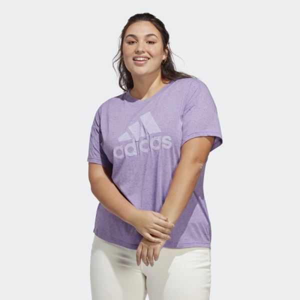 Adidas Violet Mel Future Icons Winners 3.0 Tee (Plus Size)