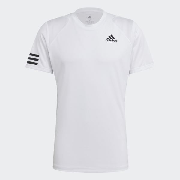 Club Tennis 3-Stripes Tee White Adidas