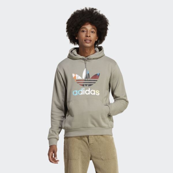 Silver Pebble Adidas Graphics off the Grid Hoodie