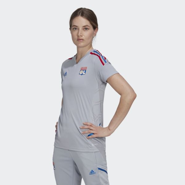 Silver Adidas Olympique Lyonnais Condivo Training Jersey